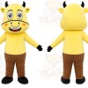 Yellow Cow Mascot Costume
