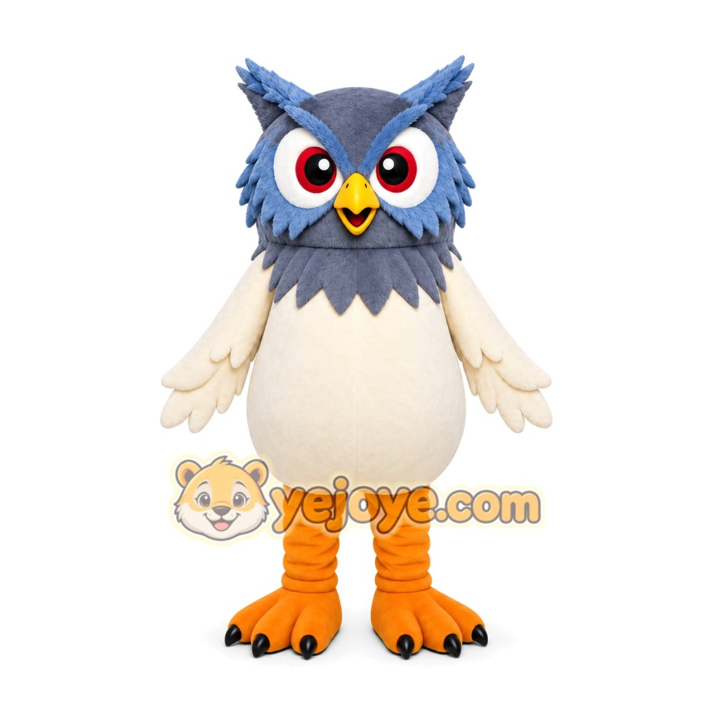 Gray Owl Mascot Costume Gray Owl Mascot Costume