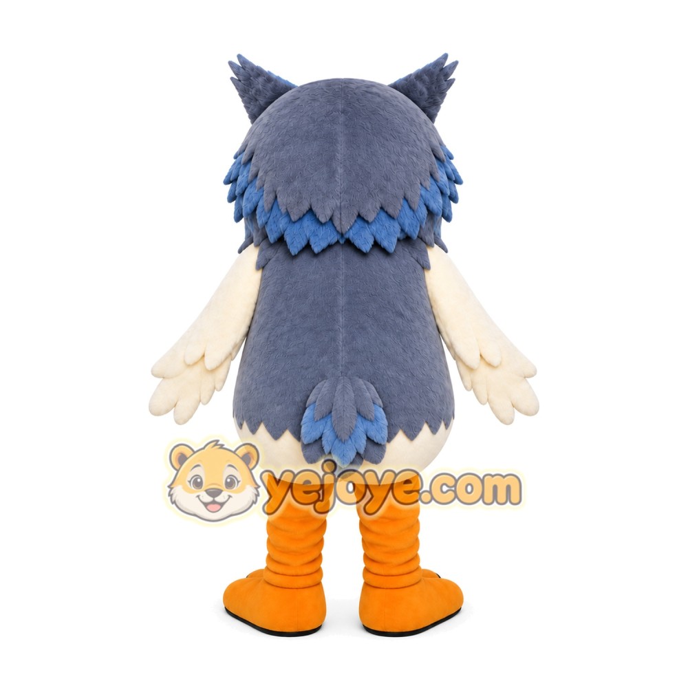 Gray Owl Mascot Costume Gray Owl Mascot Costume