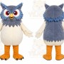 Gray Owl Mascot Costume