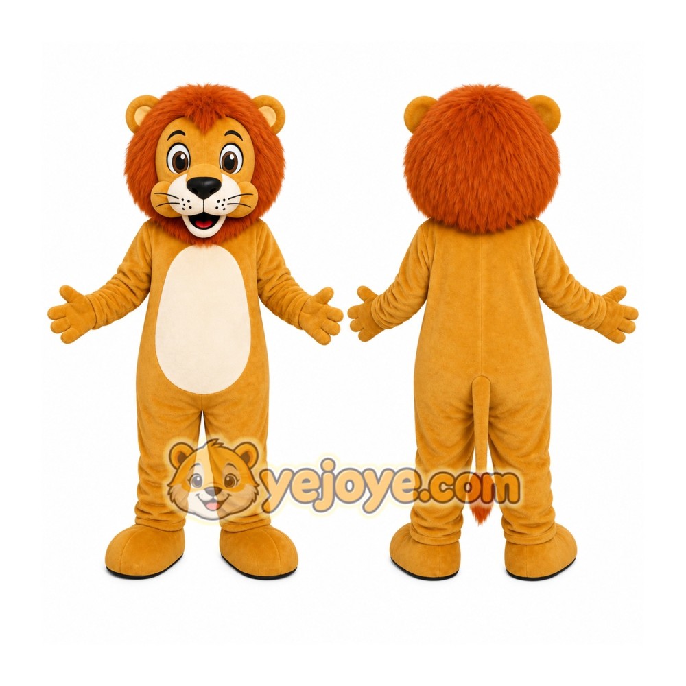 Yellow Lion Mascot Costume Yellow Lion Mascot Costume