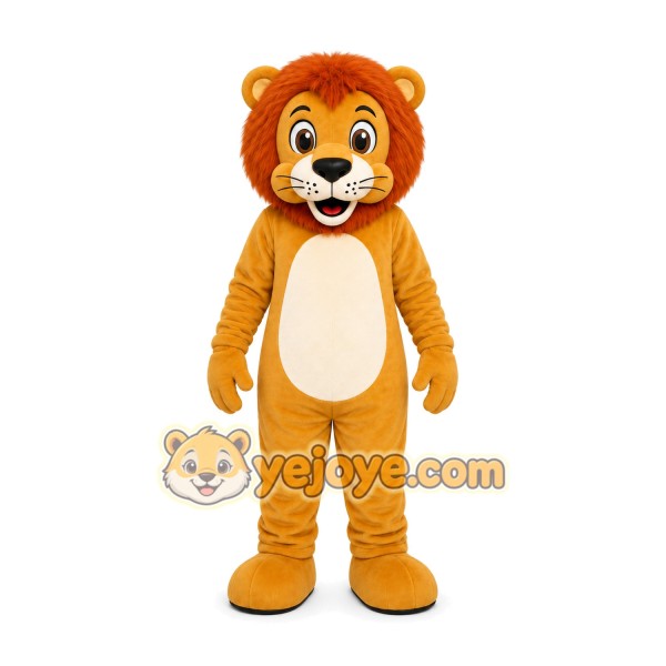 Yellow Lion Mascot Costume
