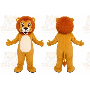 Yellow Lion Mascot Costume