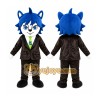 Blue Wolf Suit Mascot Costume Blue Wolf Suit Mascot Costume