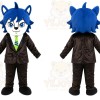 Blue Wolf Suit Mascot Costume