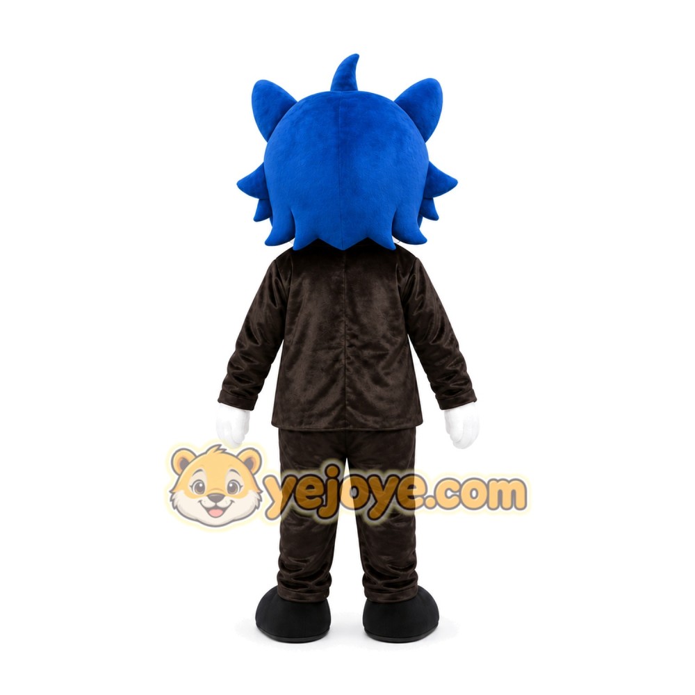 Blue Wolf Suit Mascot Costume Blue Wolf Suit Mascot Costume