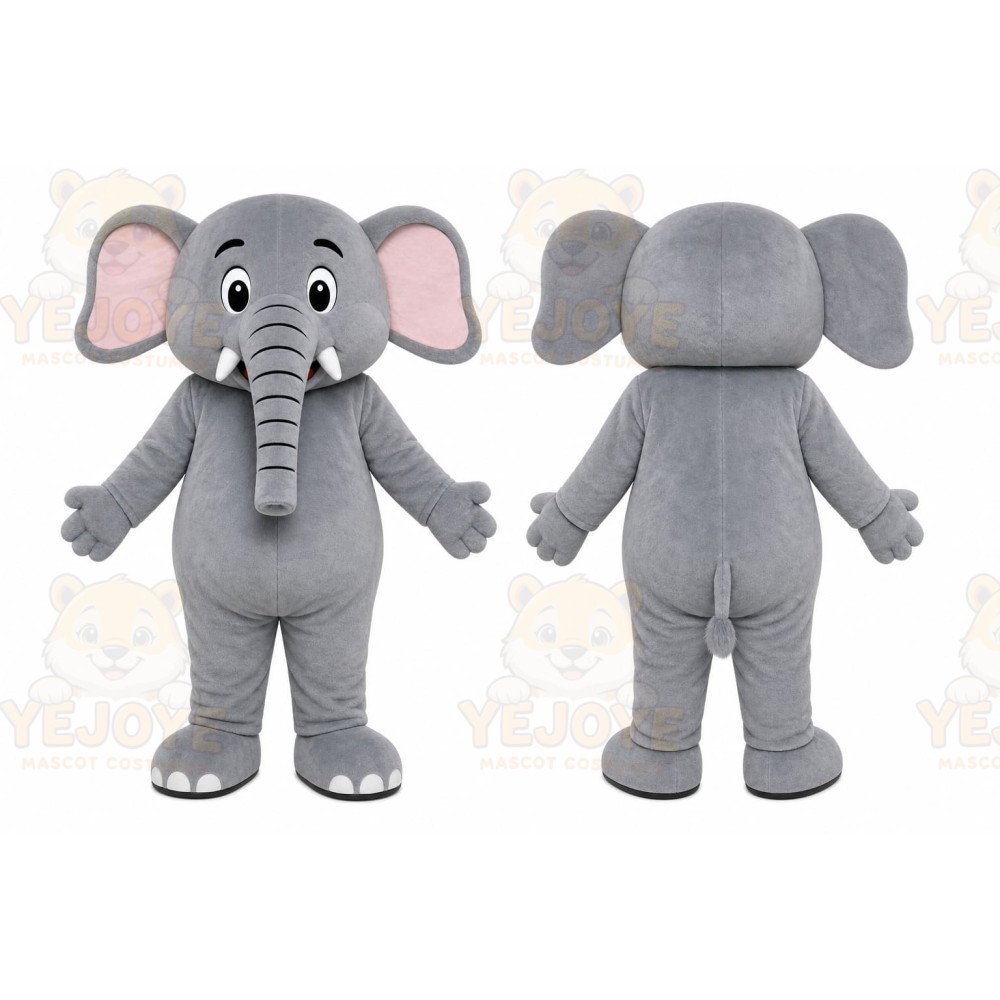 Gray Elephant Mascot Costume