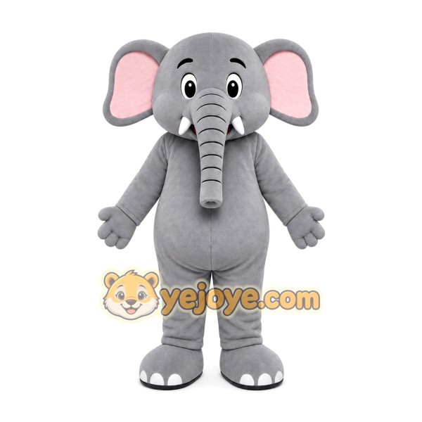 Gray Elephant Mascot Costume
