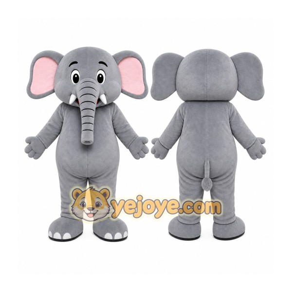Gray Elephant Mascot Costume