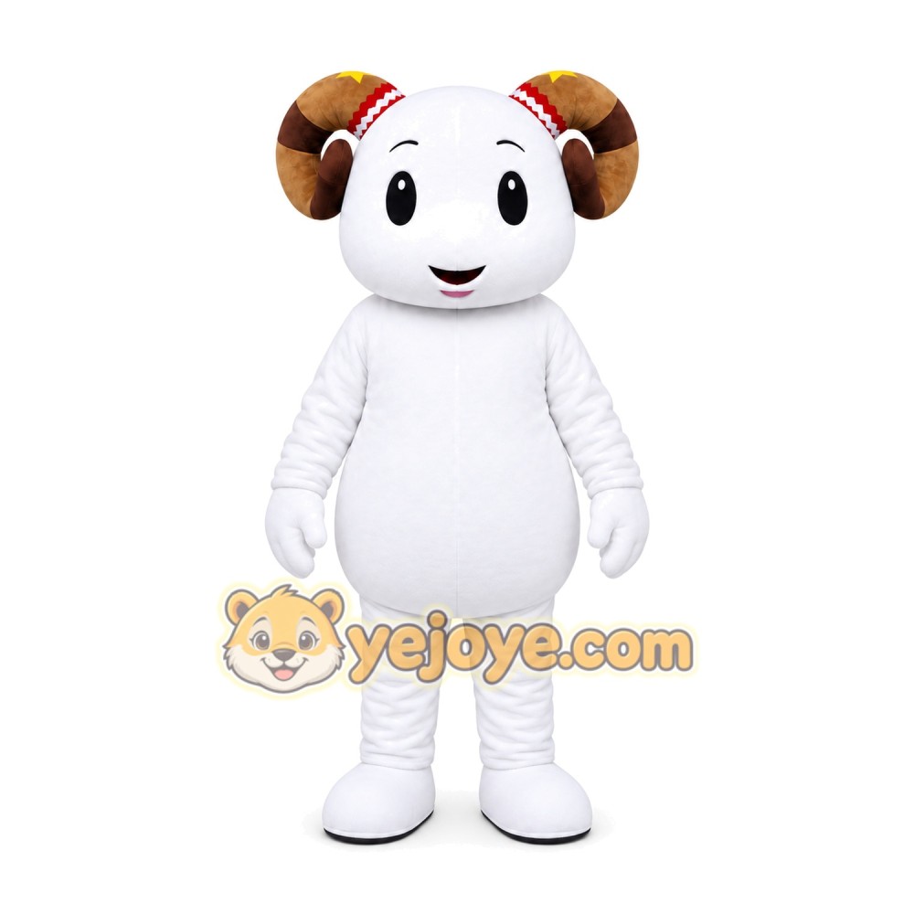 White Ram Mascot Costume