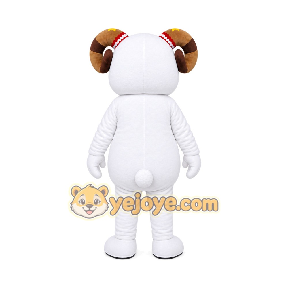White Ram Mascot Costume