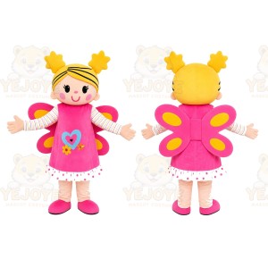 Pink Princess Girl Mascot Costume