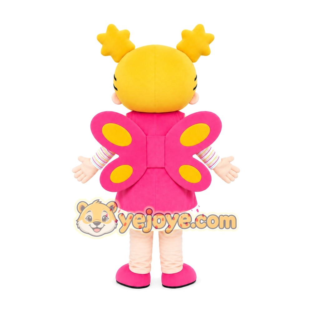 Pink Princess Girl Mascot Costume