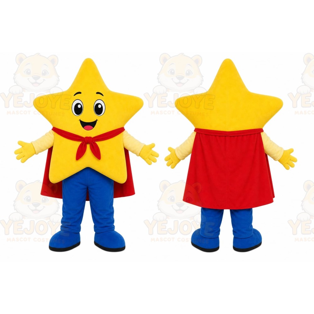 Yellow Star Boy Mascot Costume