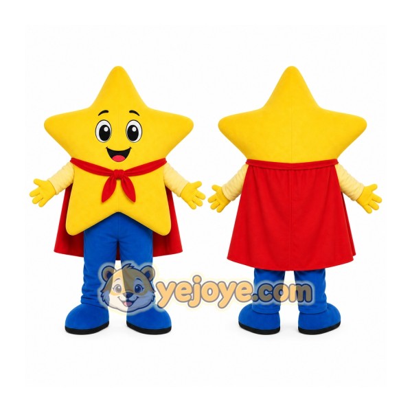 Yellow Star Boy Mascot Costume
