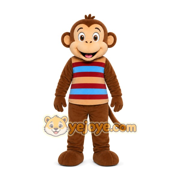 Striped Monkey Mascot Costume Striped Monkey Mascot Costume