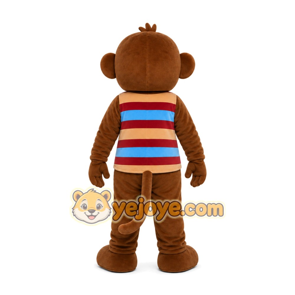 Striped Monkey Mascot Costume Striped Monkey Mascot Costume