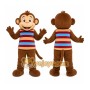 Striped Monkey Mascot Costume