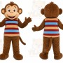 Striped Monkey Mascot Costume