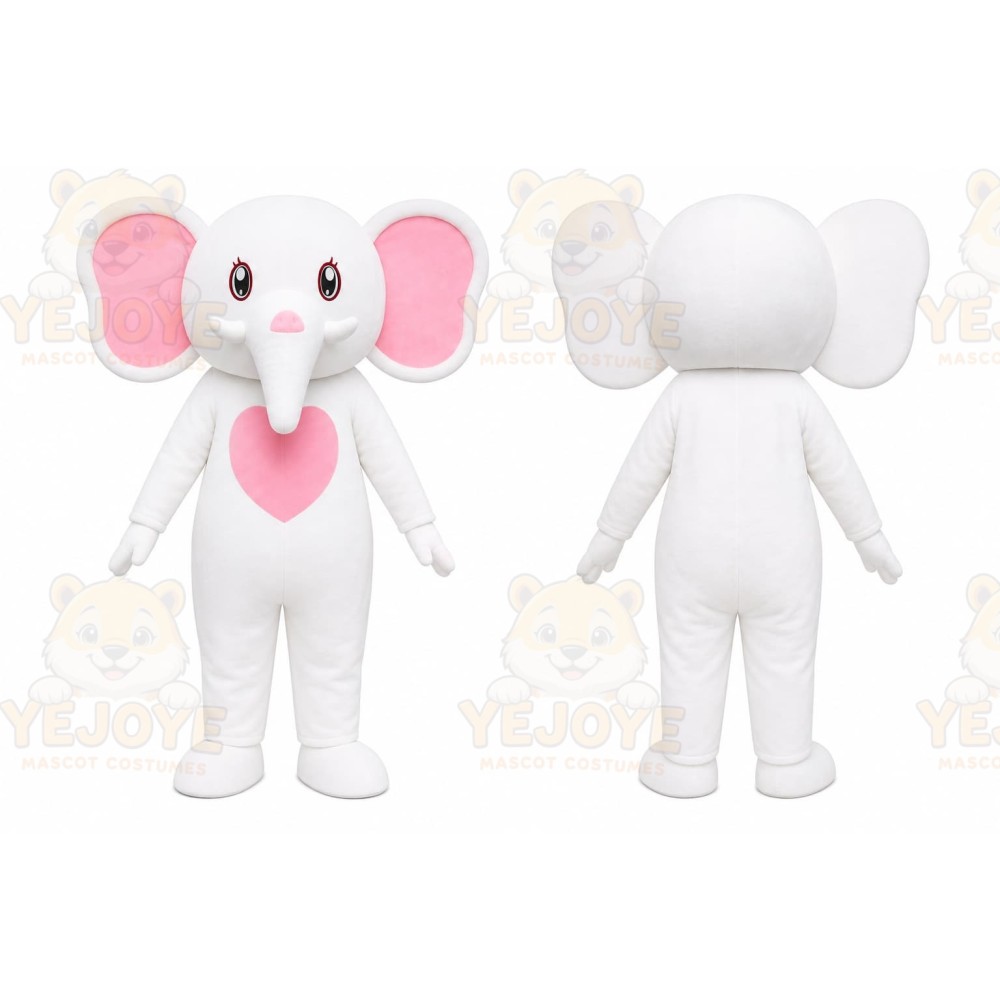 Pink Elephant Mascot Costume