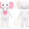 Pink Elephant Mascot Costume