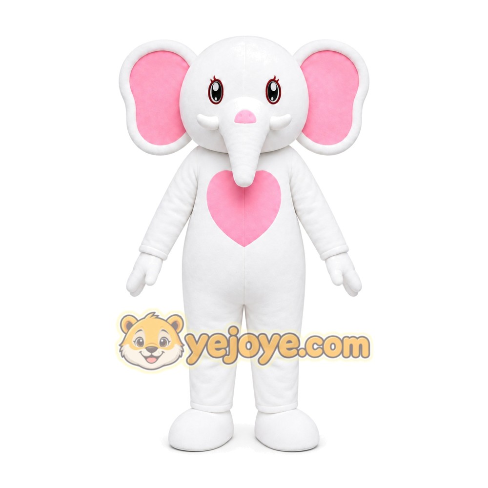 Pink Elephant Mascot Costume