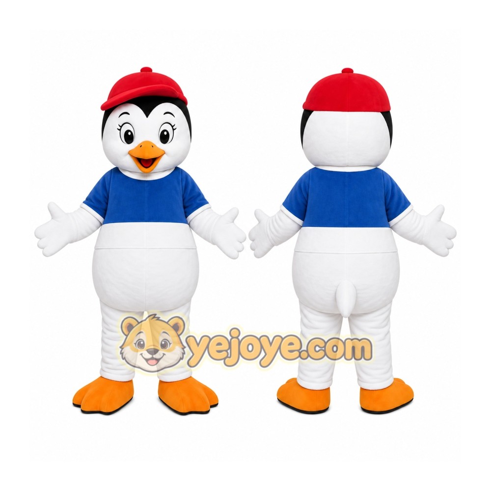 Penguin Blue Vest Mascot Costume