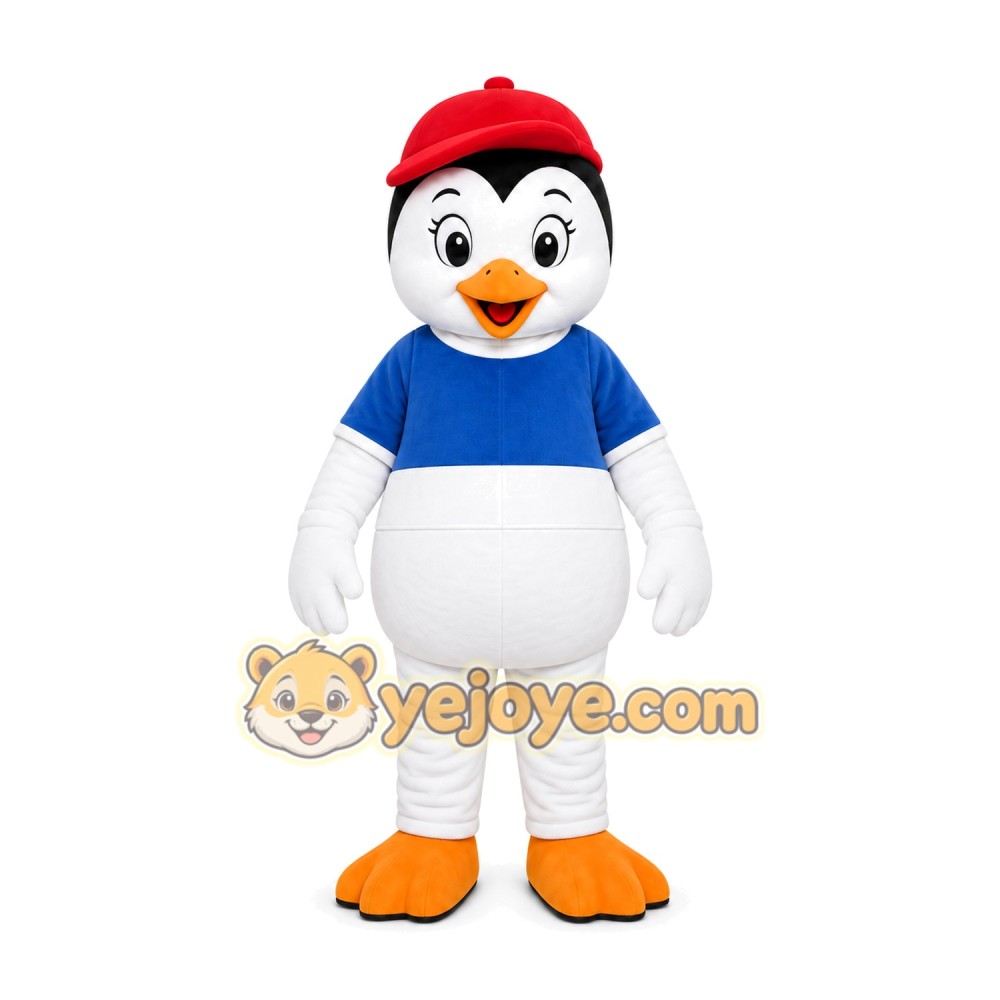 Penguin Blue Vest Mascot Costume