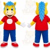 Blue Hair Girl Mascot Costume