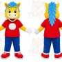 Blue Hair Girl Mascot Costume
