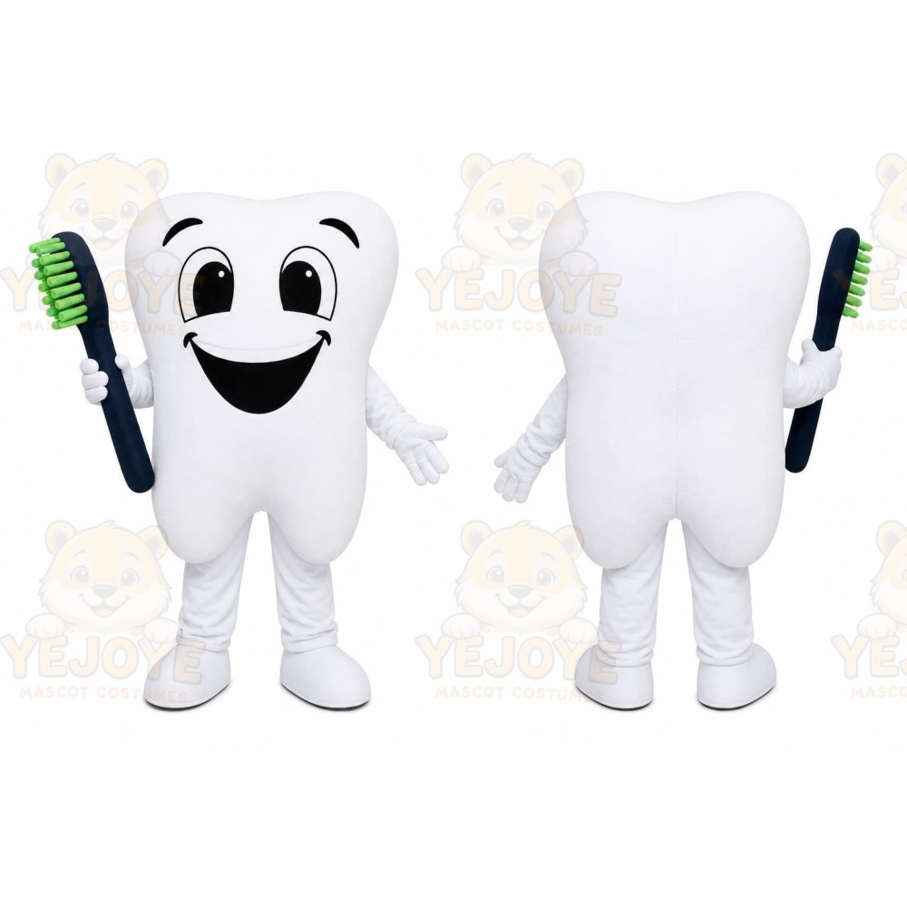 Toothbrush Tooth Mascot Costume