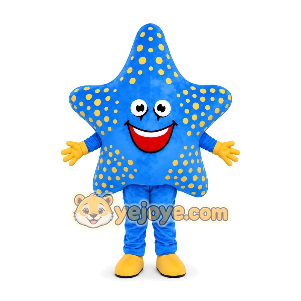 Blue Starfish Mascot Costume Blue Starfish Mascot Costume