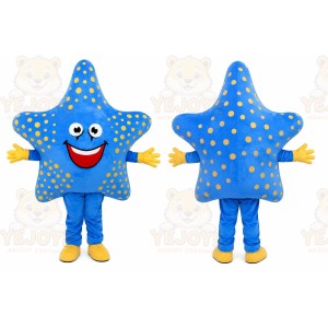 Blue Starfish Mascot Costume