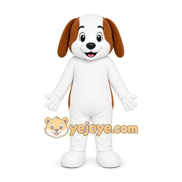 White Puppy Mascot Costume
