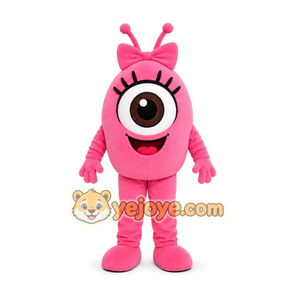 Pink Cyclops Mascot Costume