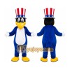 Blue Uncle Sam Bird Mascot Costume