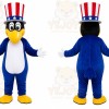 Blue Uncle Sam Bird Mascot Costume
