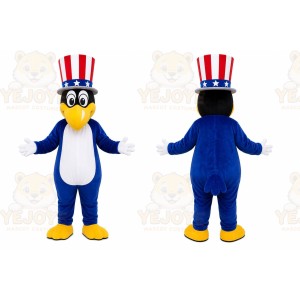 Blue Uncle Sam Bird Mascot Costume