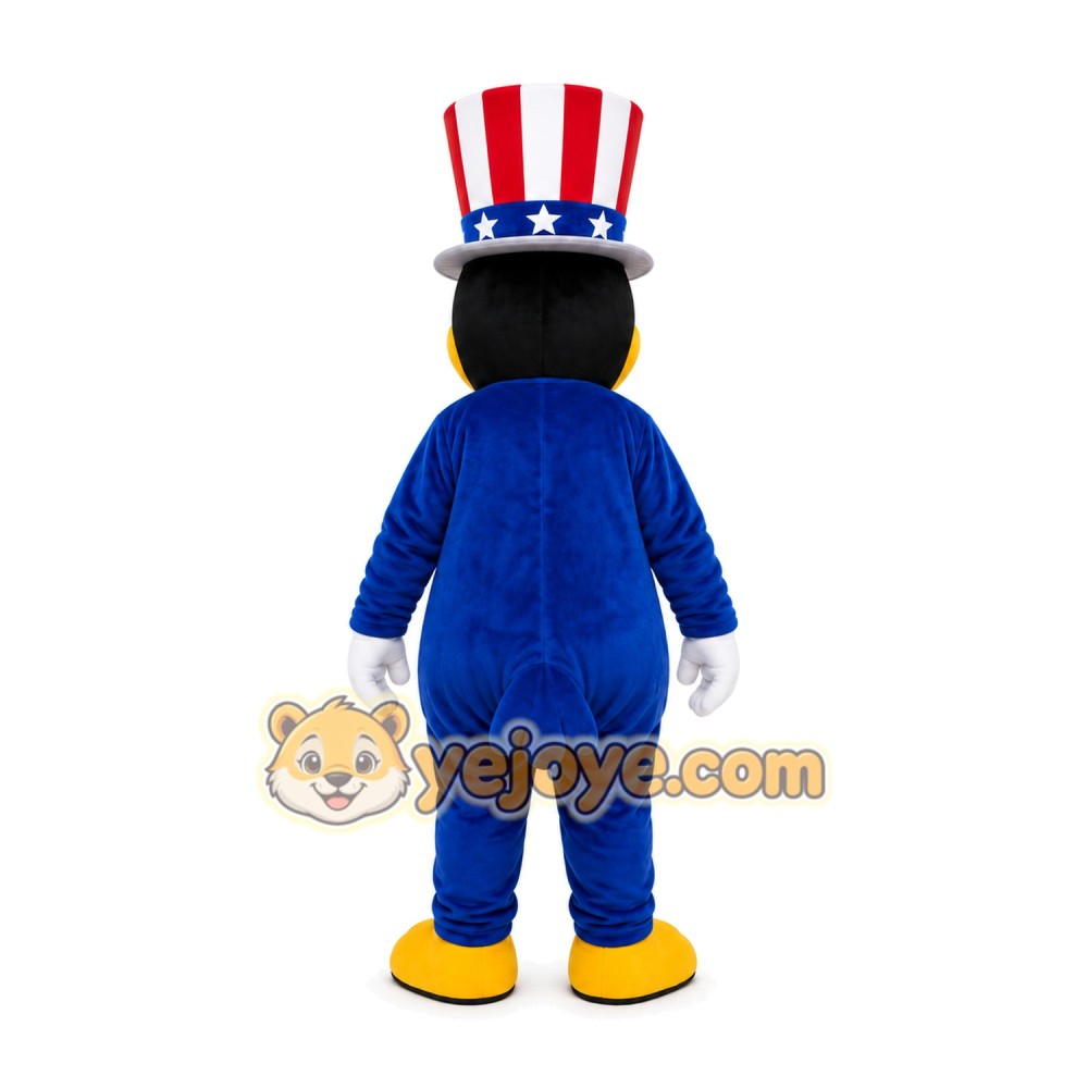 Blue Uncle Sam Bird Mascot Costume