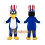 Blue Uncle Sam Bird Mascot Costume