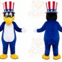 Blue Uncle Sam Bird Mascot Costume