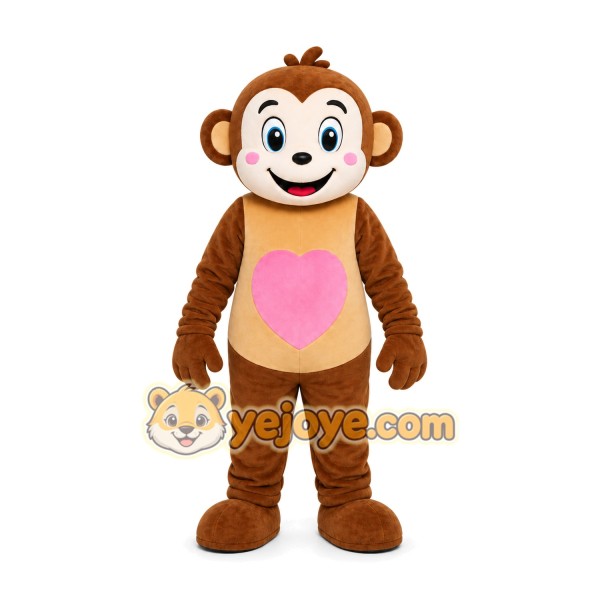 Brown Monkey Mascot Costume Brown Monkey Mascot Costume