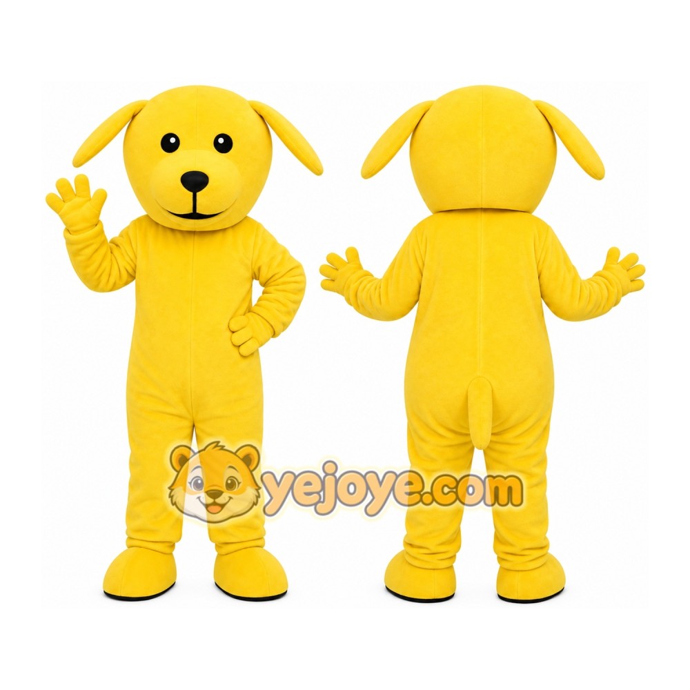 Yellow Puppy Mascot Costume Yellow Puppy Mascot Costume