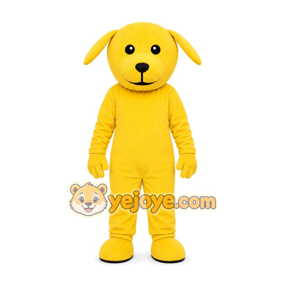 Yellow Puppy Mascot Costume Yellow Puppy Mascot Costume