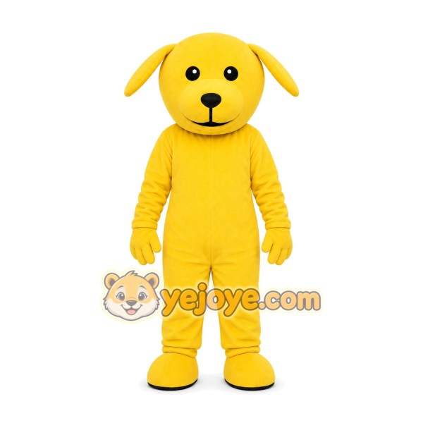 Yellow Puppy Mascot Costume