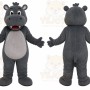 Gray Hippo Mascot Costume