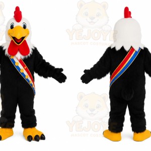 Black Rooster Mascot Costume