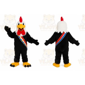 Black Rooster Mascot Costume