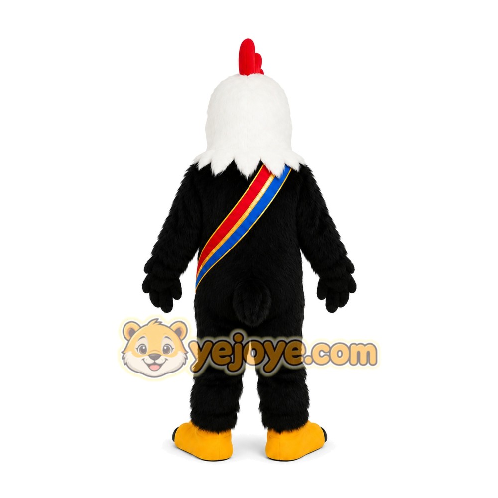 Black Rooster Mascot Costume Black Rooster Mascot Costume