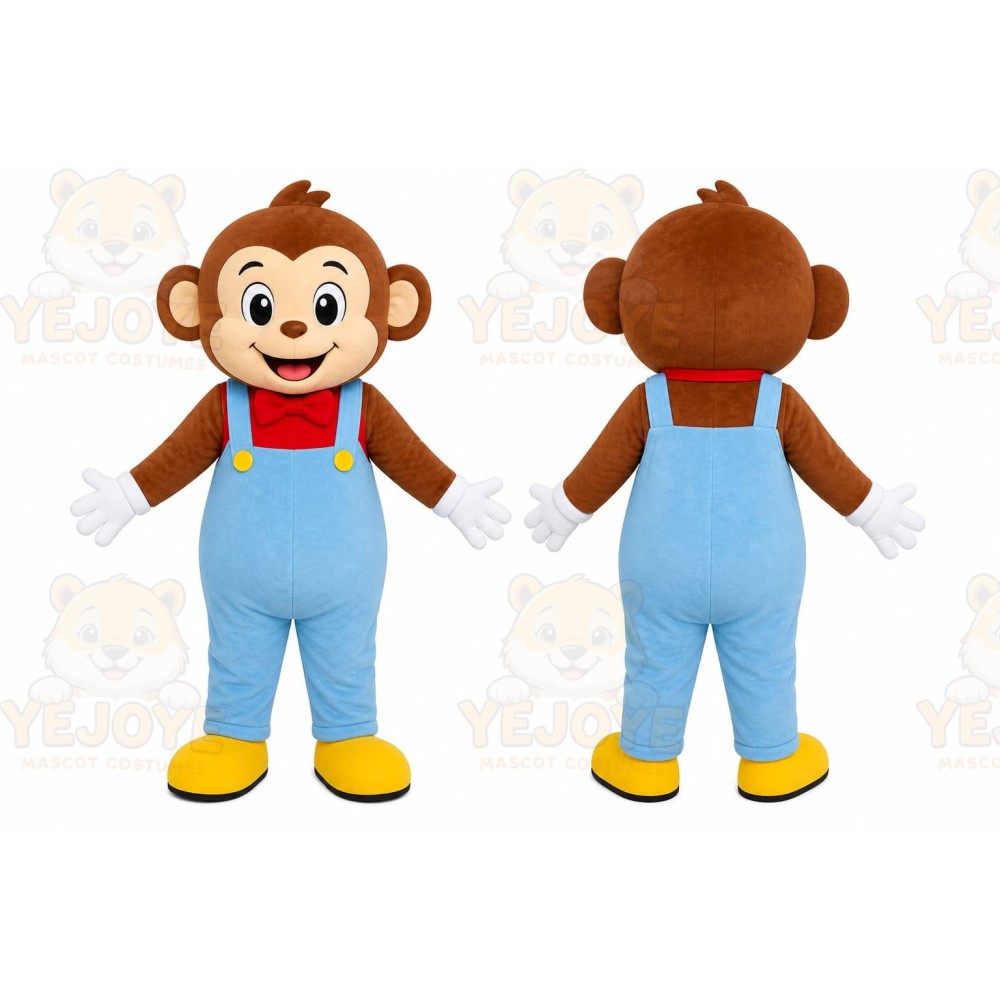 Monkey Overalls Mascot Costume